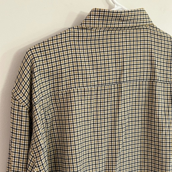 Perlis Men's Large Long Sleeve Cotton Flannel Soft Button Down Shirt Plaid Logo - Picture 7 of 8